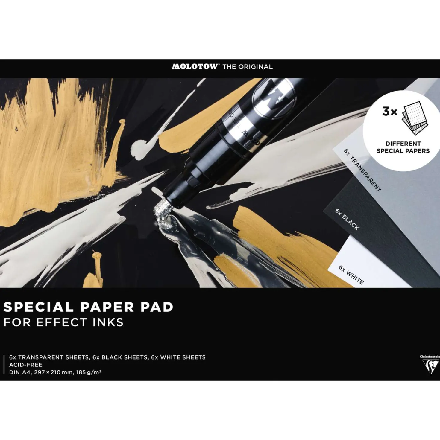 MOLOTOW™ SPECIAL PAPER PAD FÜR EFFEKTTINTEN, Sortiment