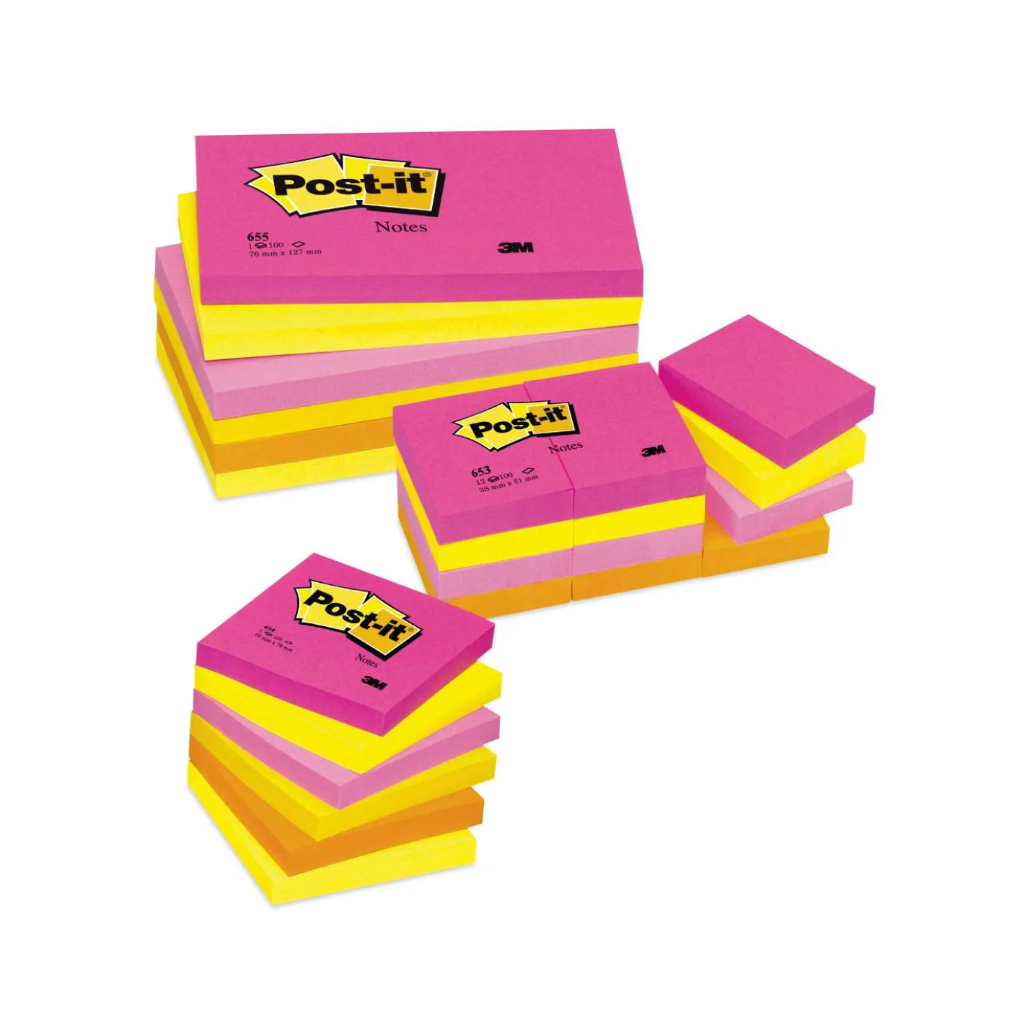 3M Post-it® Notes Würfelblock in Regenbogenfarbe