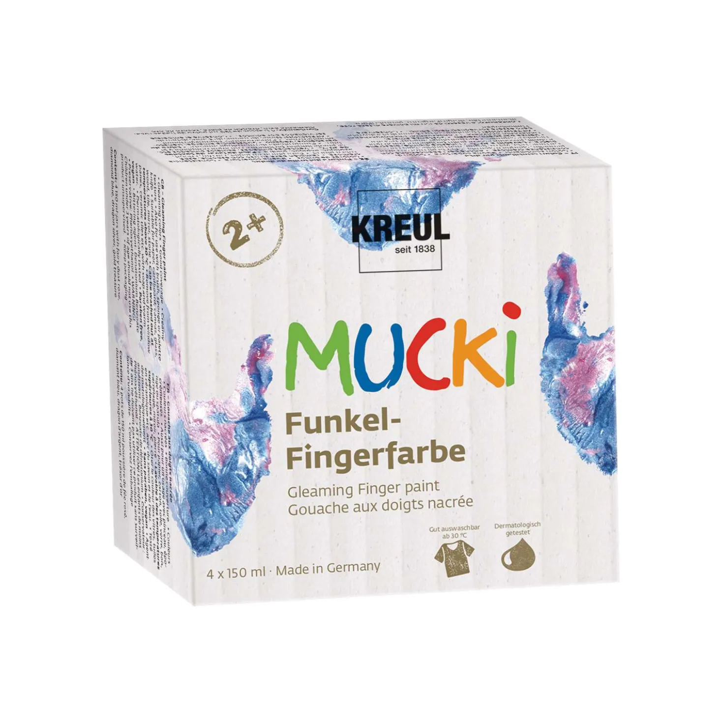 MUCKI Funkel-Fingerfarbe, 4er Set