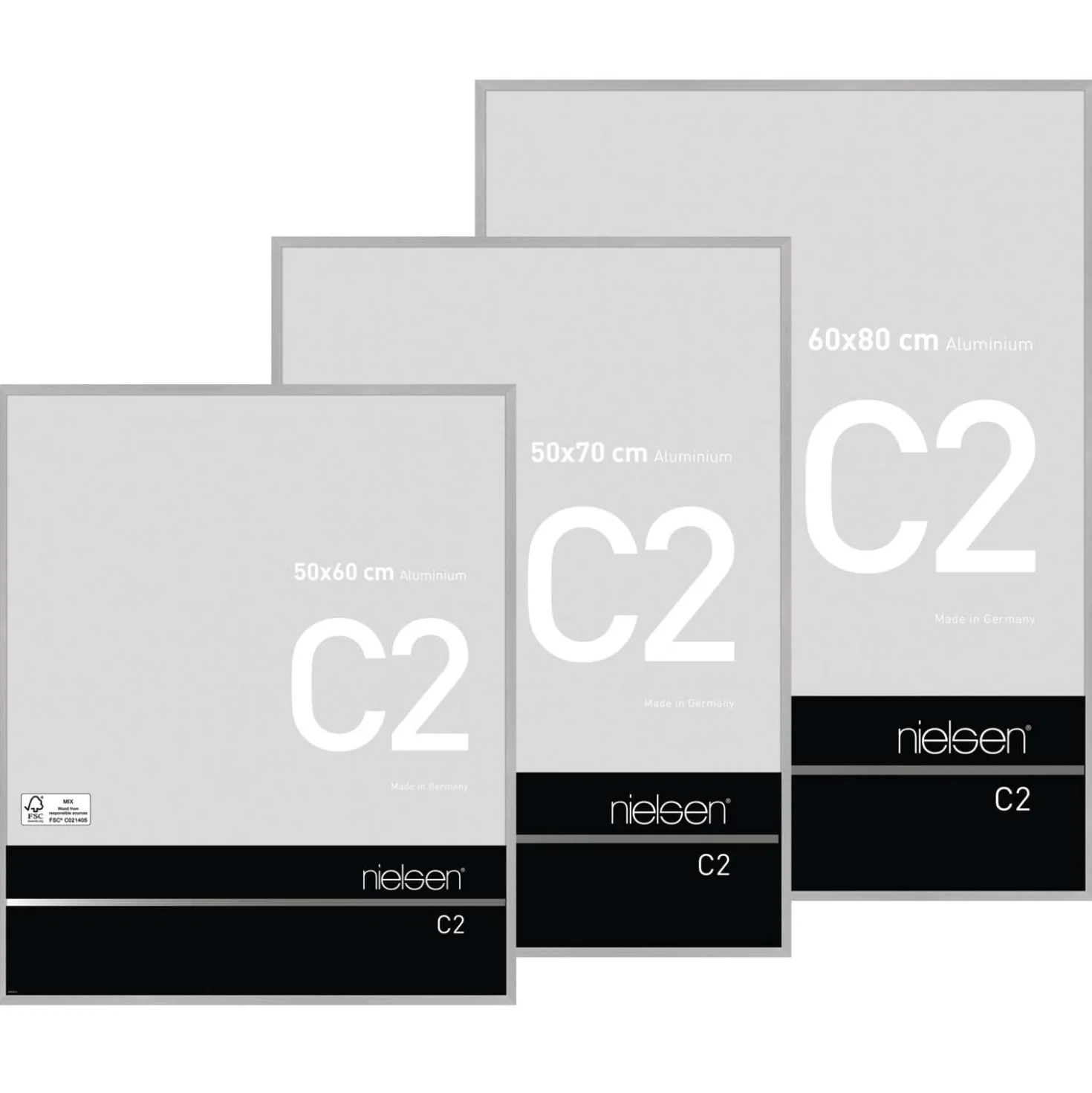 nielsen C2 Alu-Wechselrahmen mit Polystyrolglas