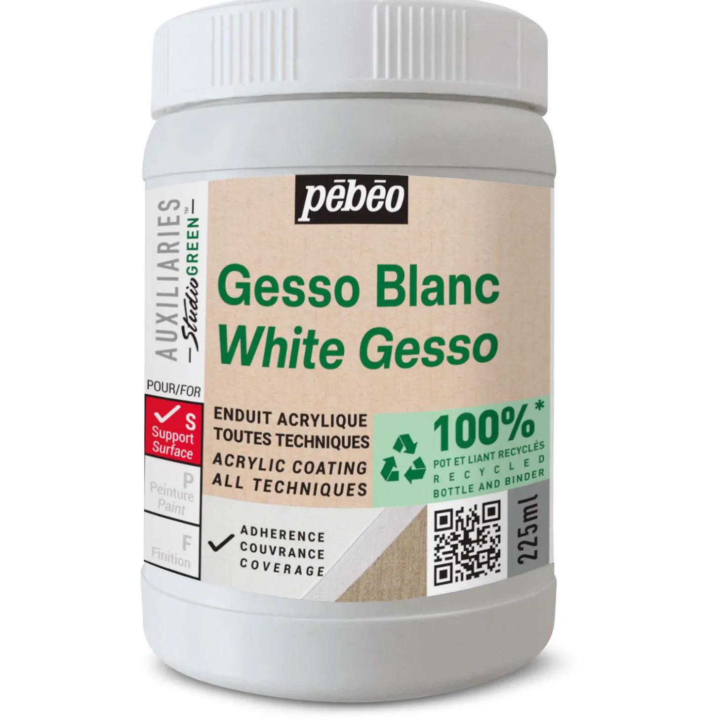 pébéo Acryl-Gesso Studio GREEN™, Weiß