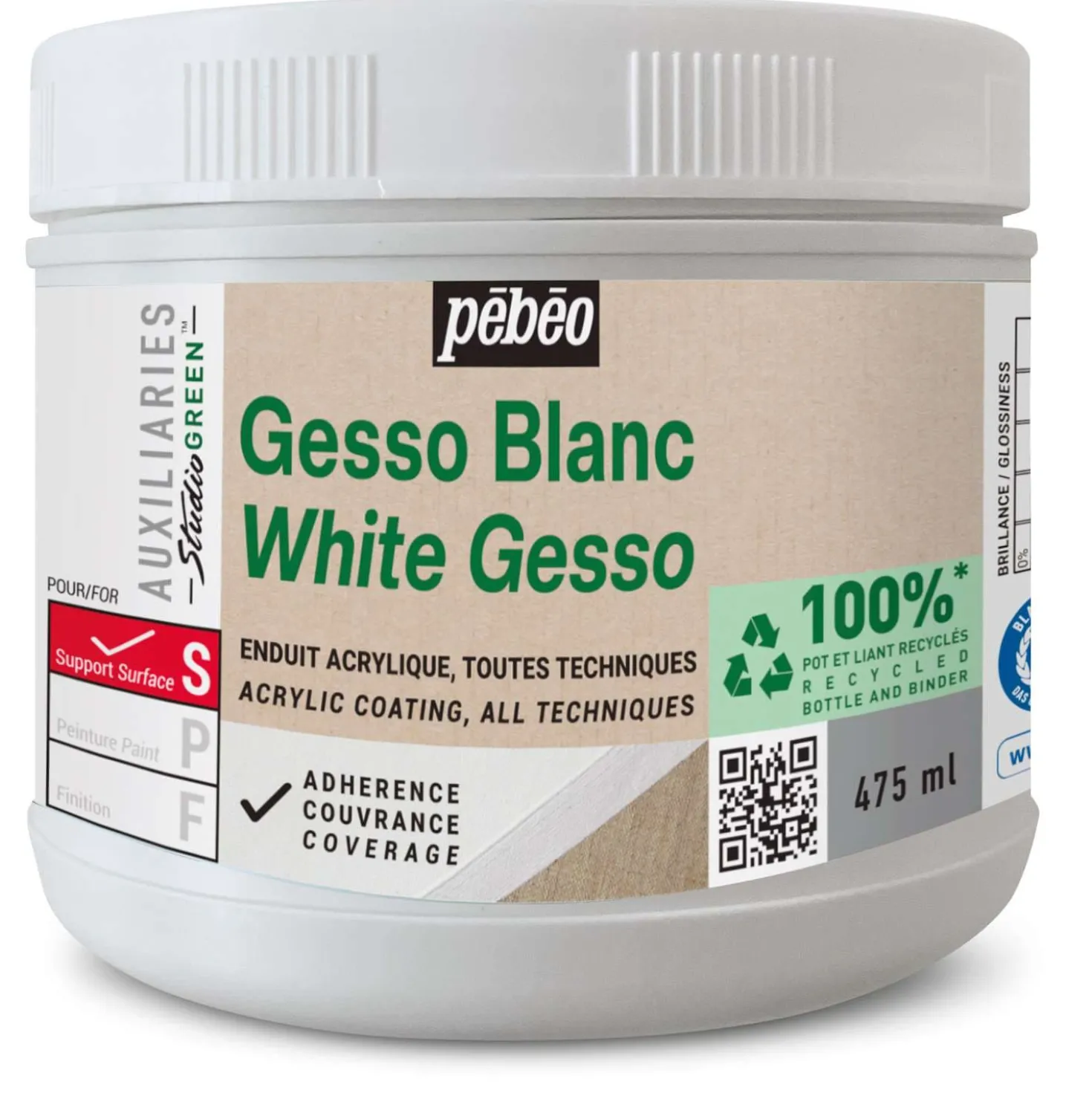 pébéo Acryl-Gesso Studio GREEN™, Weiß