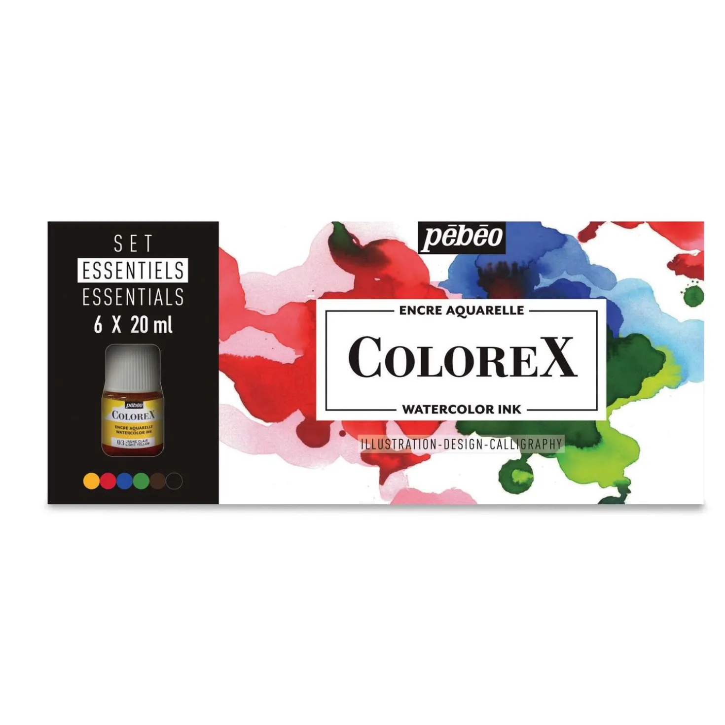 pébéo Colorex Aquarelltusche Essentials-Sets