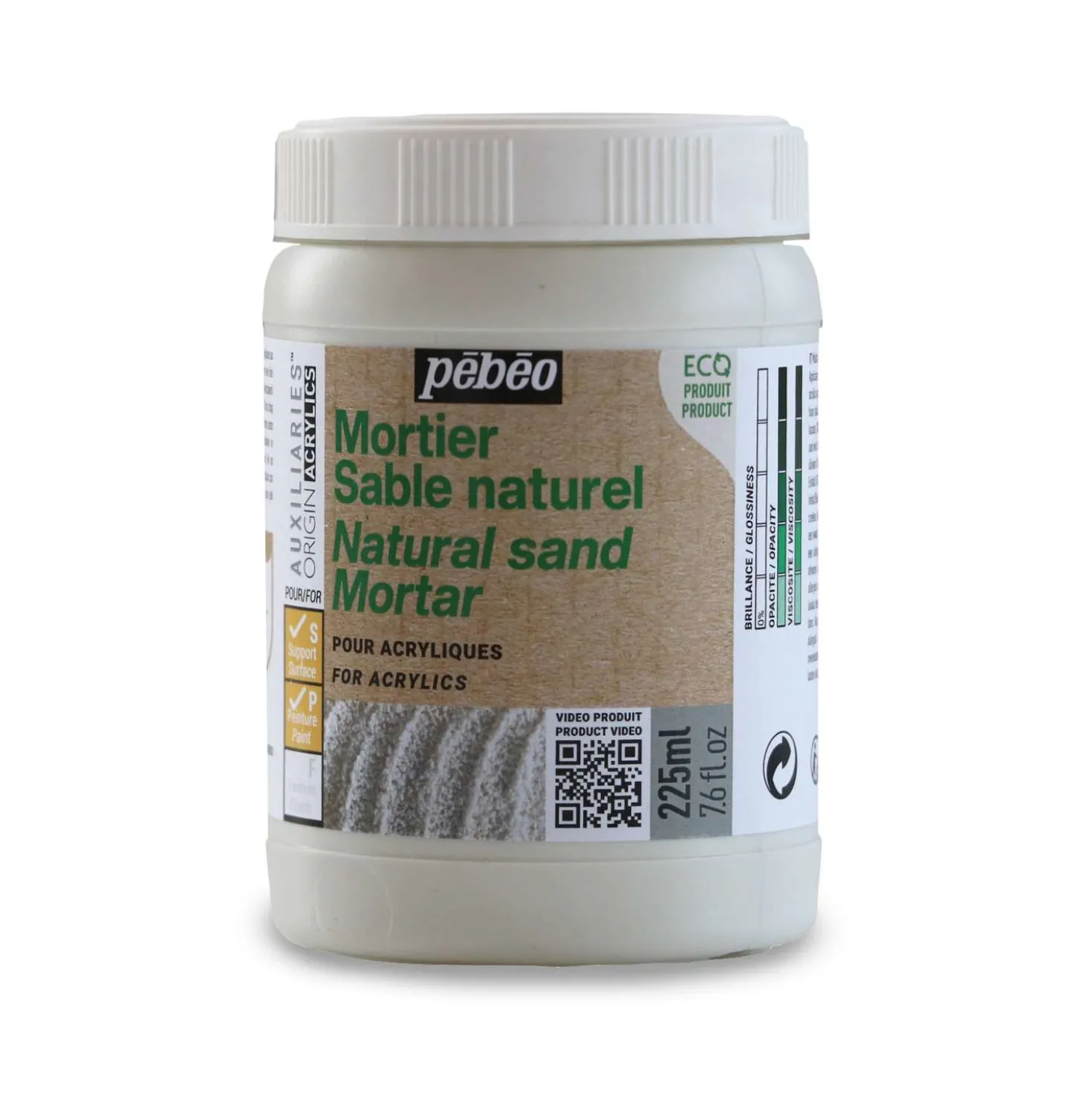 pébéo Origin Acrylics natürlicher Sandmörtel, 225 ml
