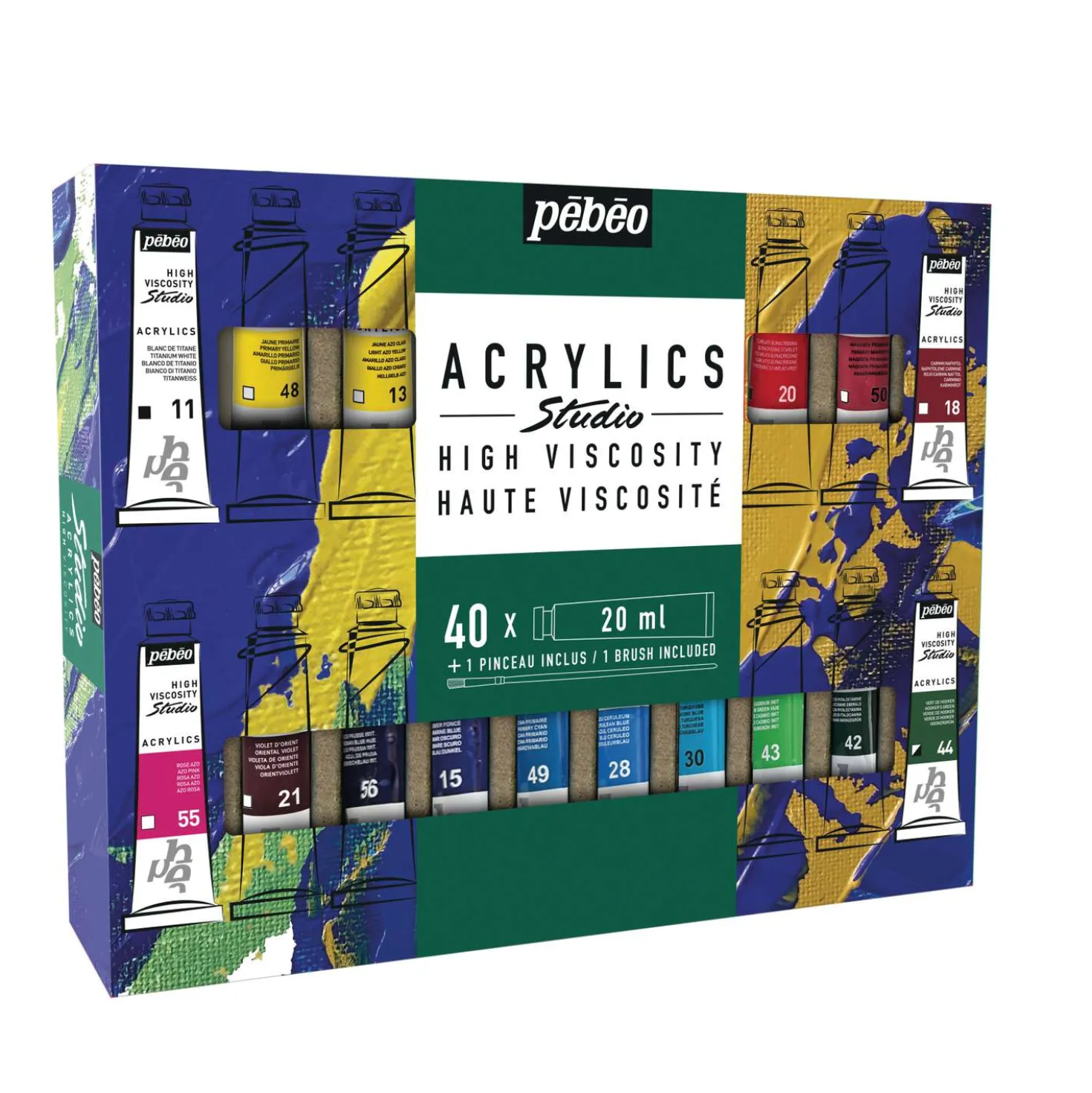 pébéo Studio Acrylics HIGH VISCOSITY, Acrylfarben-Sets