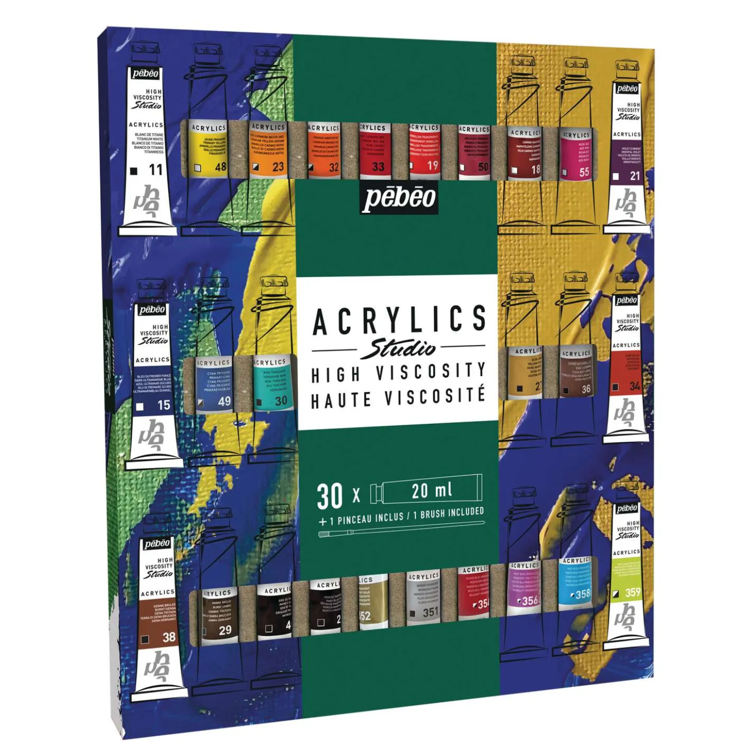 pébéo Studio Acrylics HIGH VISCOSITY, Acrylfarben-Sets