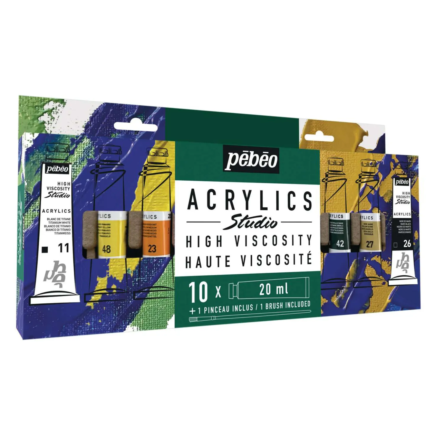 pébéo Studio Acrylics HIGH VISCOSITY, Acrylfarben-Sets