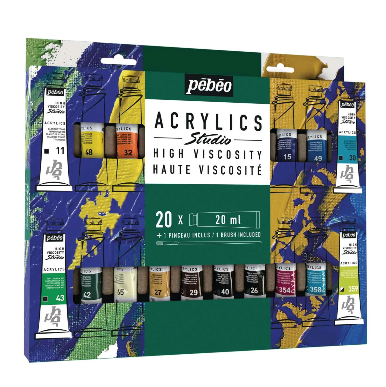 pébéo Studio Acrylics HIGH VISCOSITY, Acrylfarben-Sets