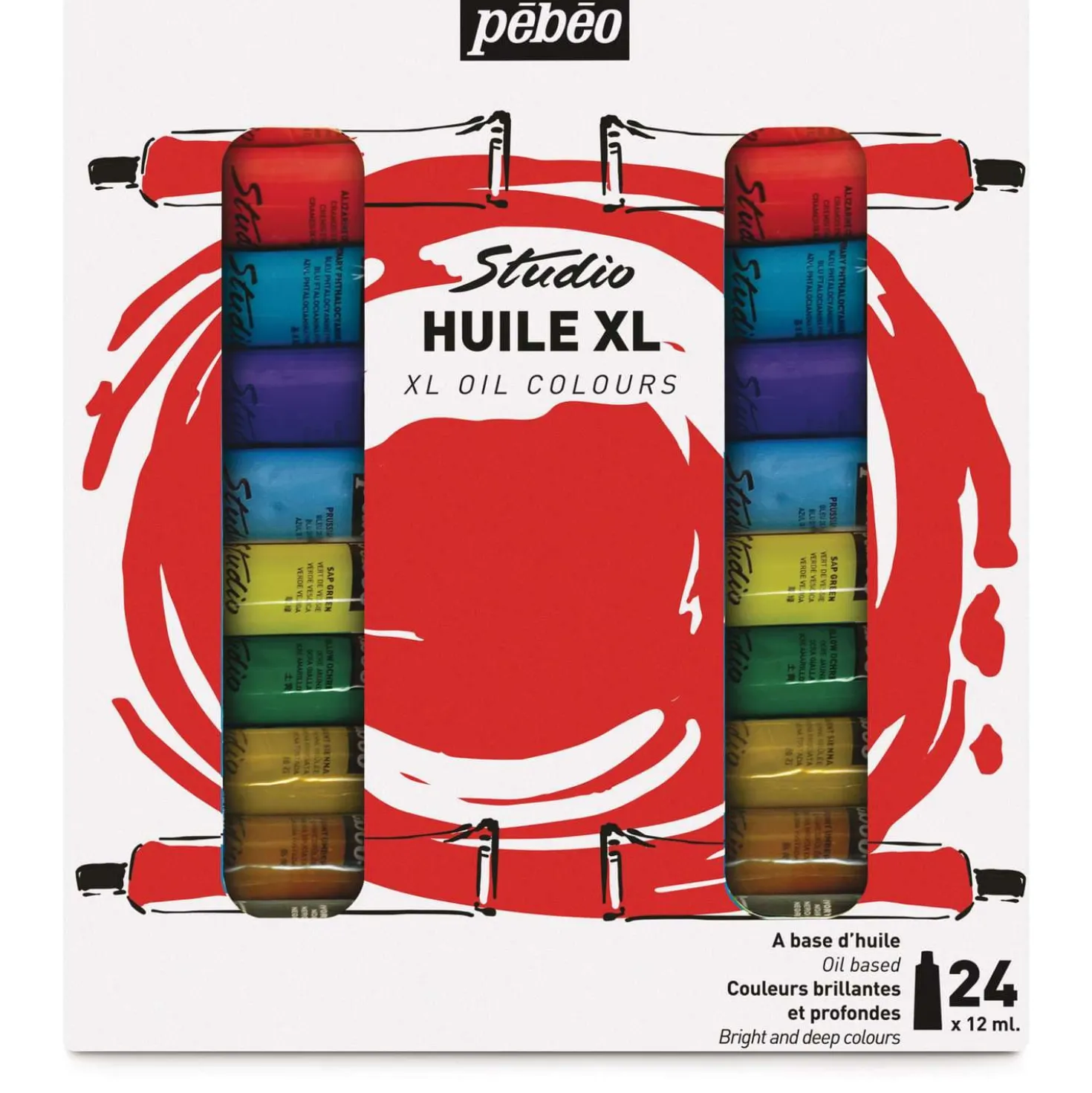 pébéo Studio XL Ölfarben-Sets, 12-ml-Tuben