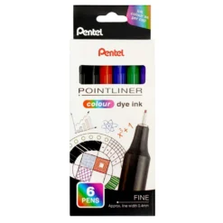 Pentel® Pointliner S40 Fineliner Colour Dye Ink Sets, 0,4 mm