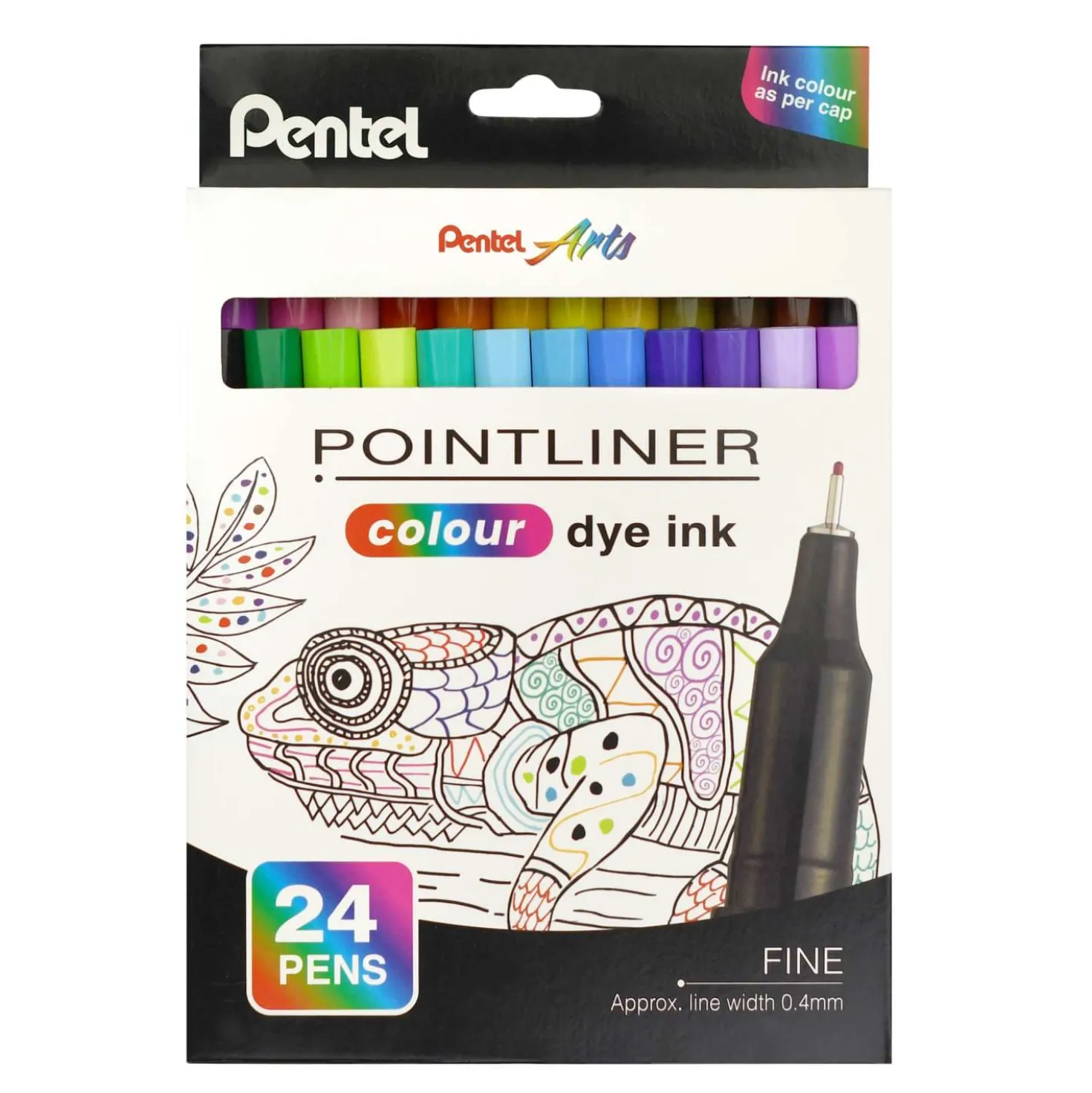 Pentel® Pointliner S40 Fineliner Colour Dye Ink Sets, 0,4 mm