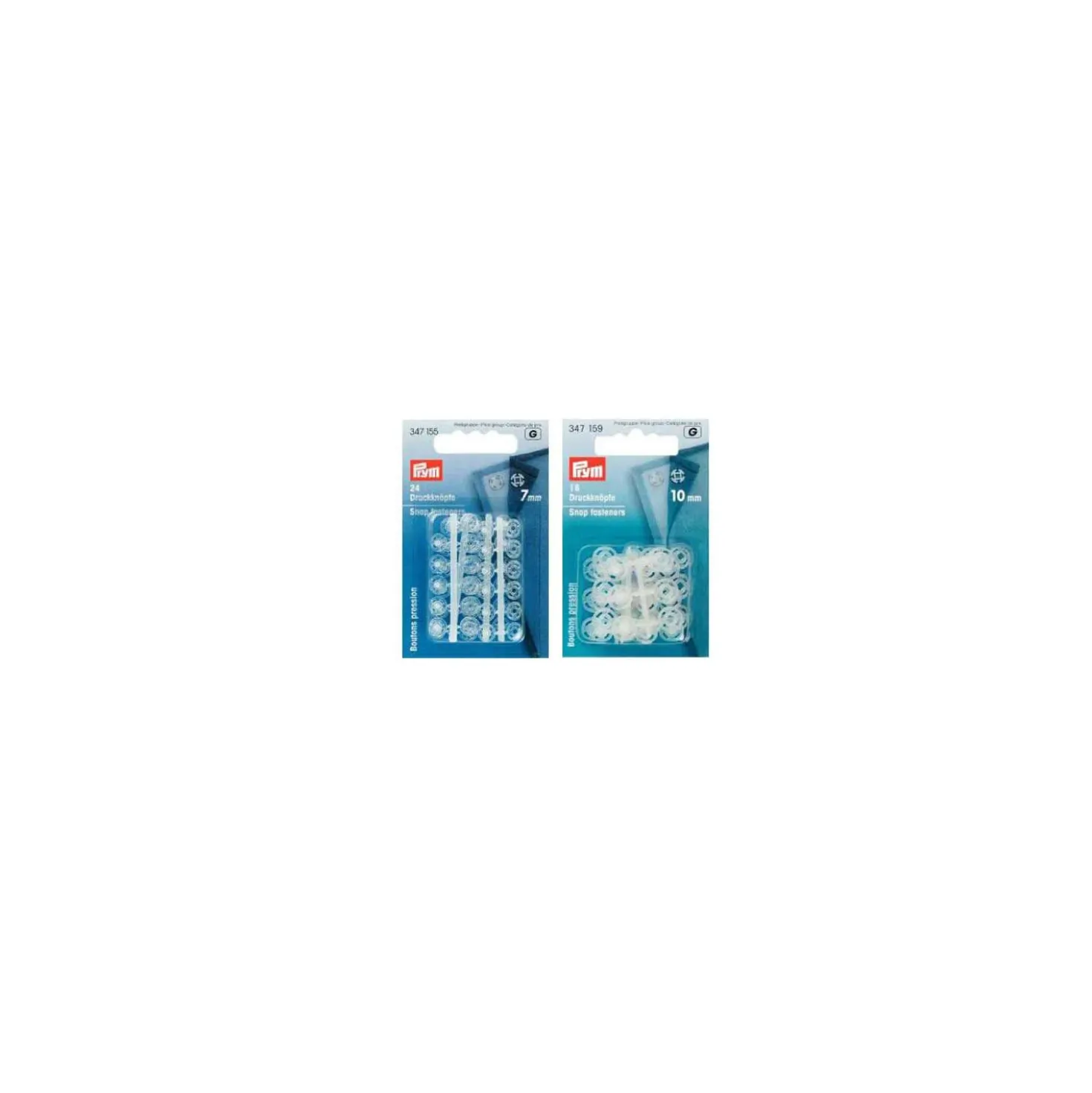 PRYM Annähdruckknöpfe transparent