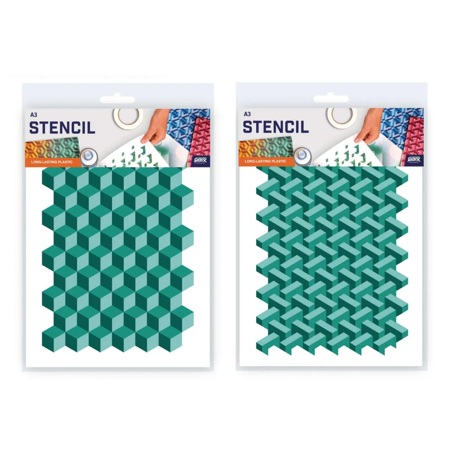 Qbix 3D Motiv-Schablonen Sets