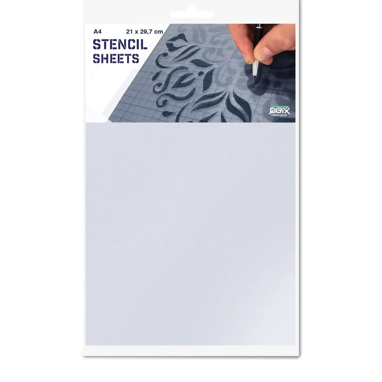 Qbix Mylar® Schablonen-Polyesterfolie, 10er-Pack