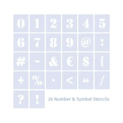 Qbix Zahlen & Sonderzeichen Schablonen-Sets
