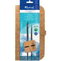 Raphaël® Kolinsky-Imitation Aquarellpinsel 2er-Set Stradivarius, im Kork-Etui