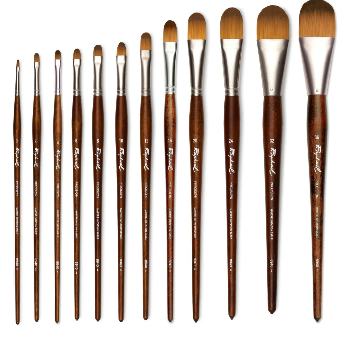 Raphaël® Precision Öl und Acryl Pinsel Serie 8940, Katzenzungenpinsel