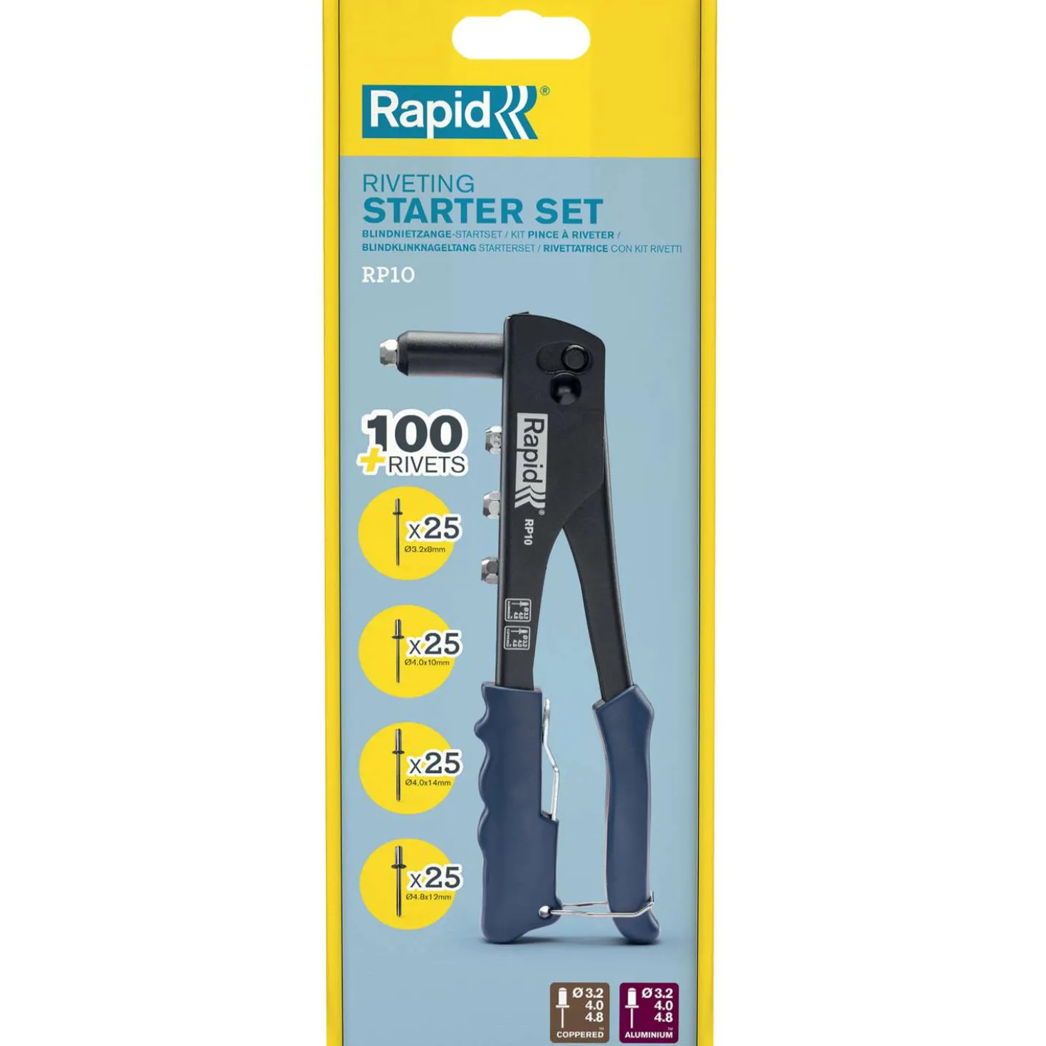 Rapid® RP10 Blindnietzange inkl. 100 Blindnieten