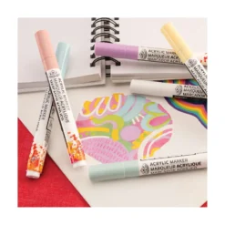 Royal & Langnickel® ACRYLIC MARKER – 6er-Sets, Reversible Tip