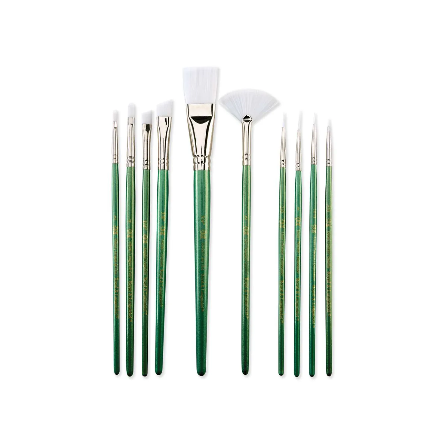 Royal & Langnickel® White Taklon Pinselset C, 10-teilig