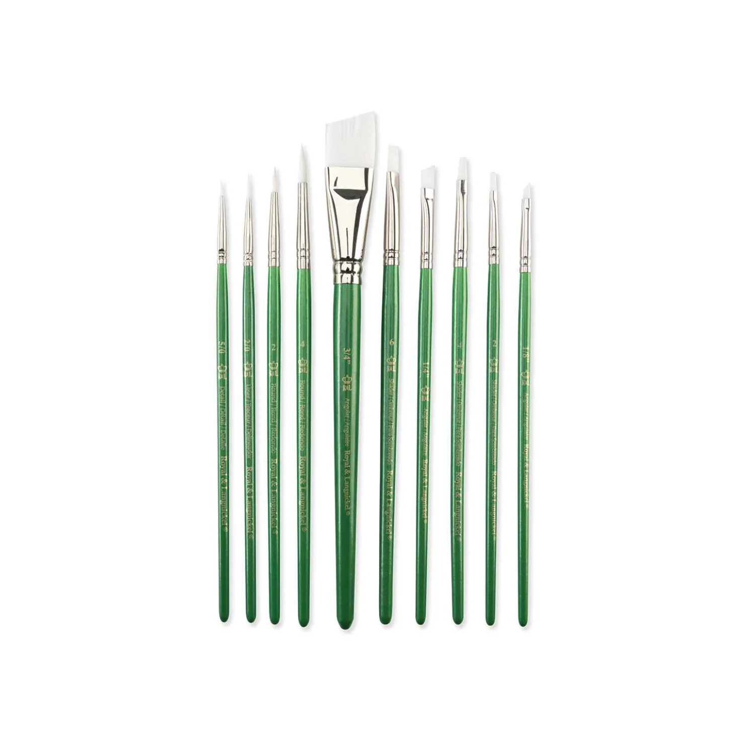Royal & Langnickel® White Taklon Pinselset B, 10-teilig