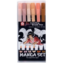 SAKURA® Koi Coloring Brush Pen MANGA-Set