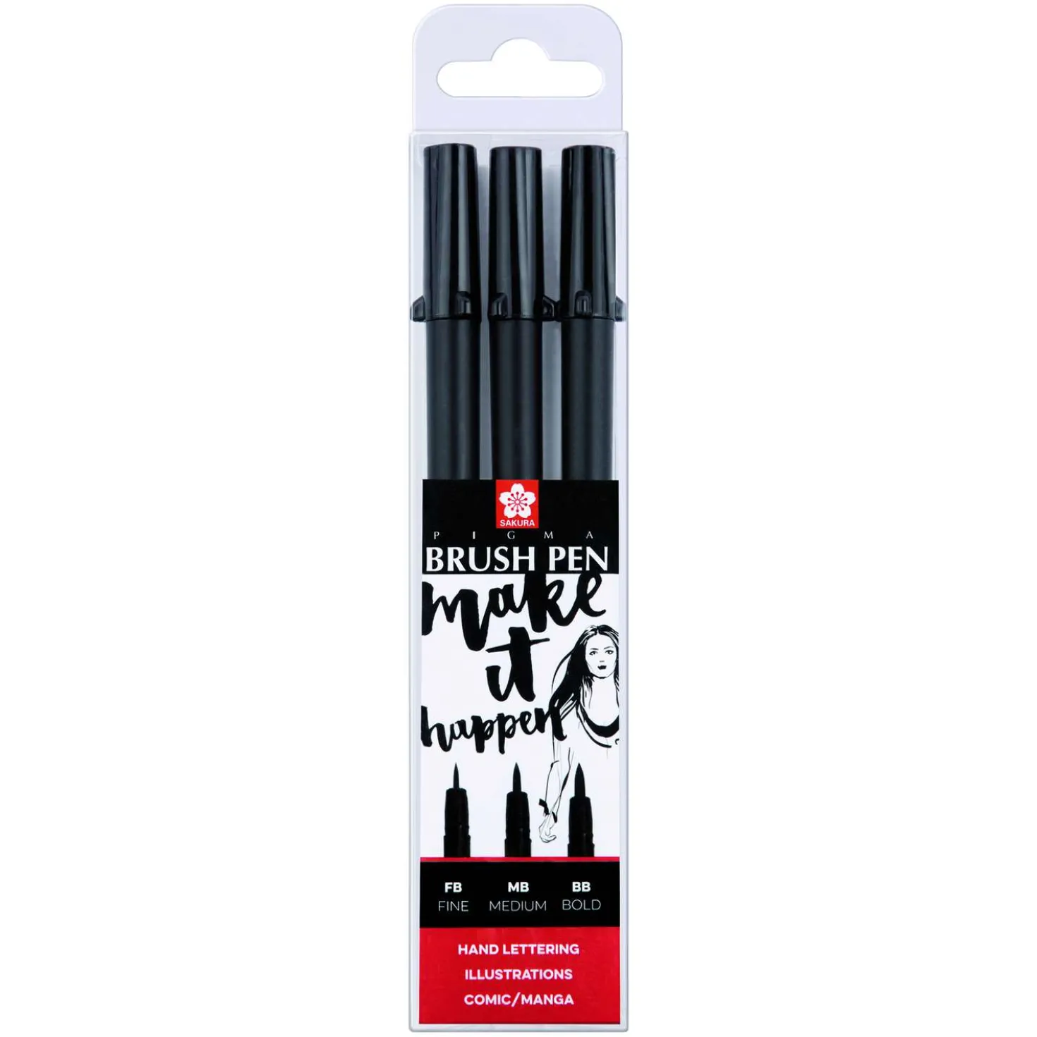 SAKURA® PIGMA® Brush Pen Set, schwarz