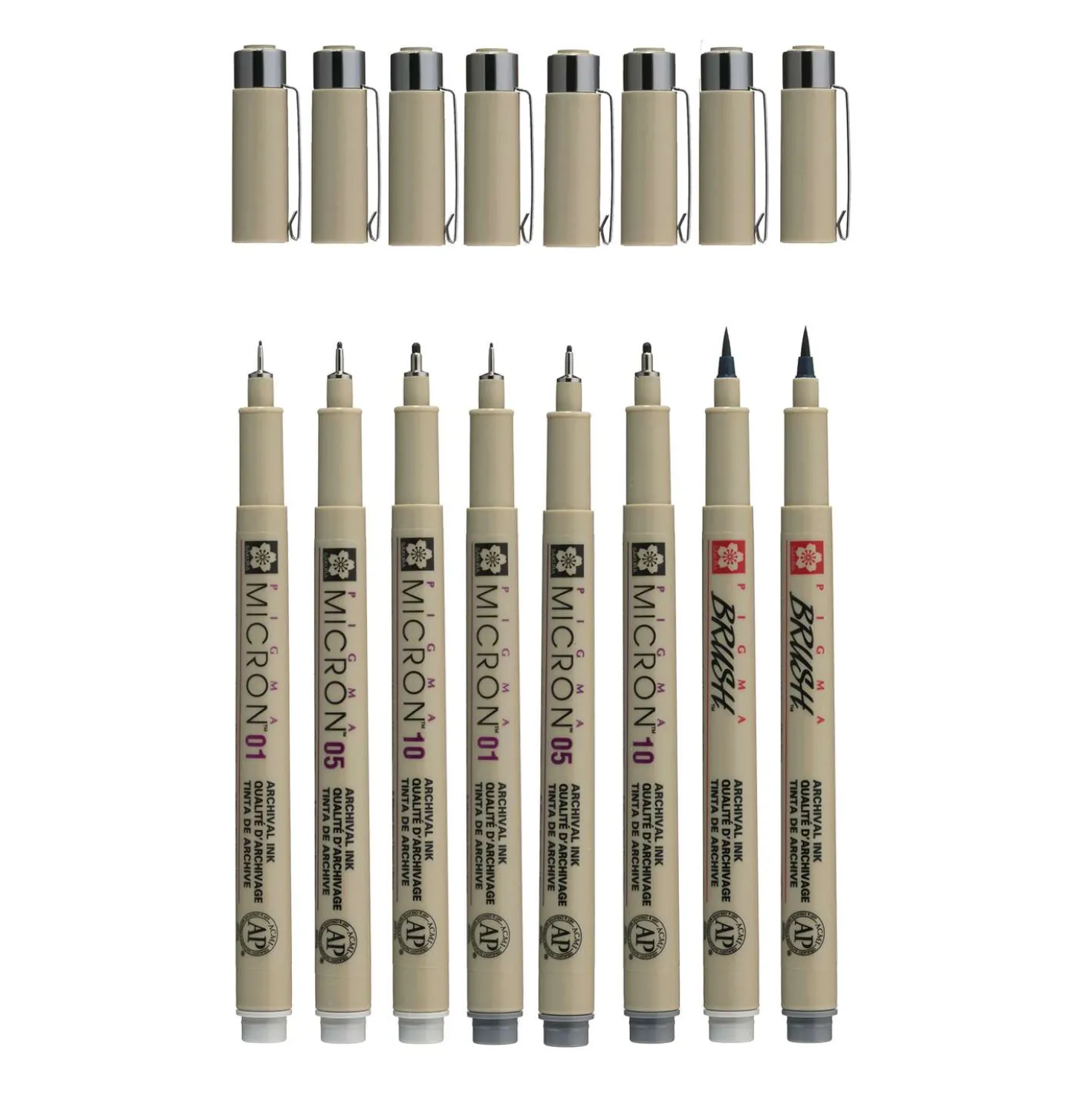 SAKURA® Pigma Micron™ Fineliner-Sets, Grautöne