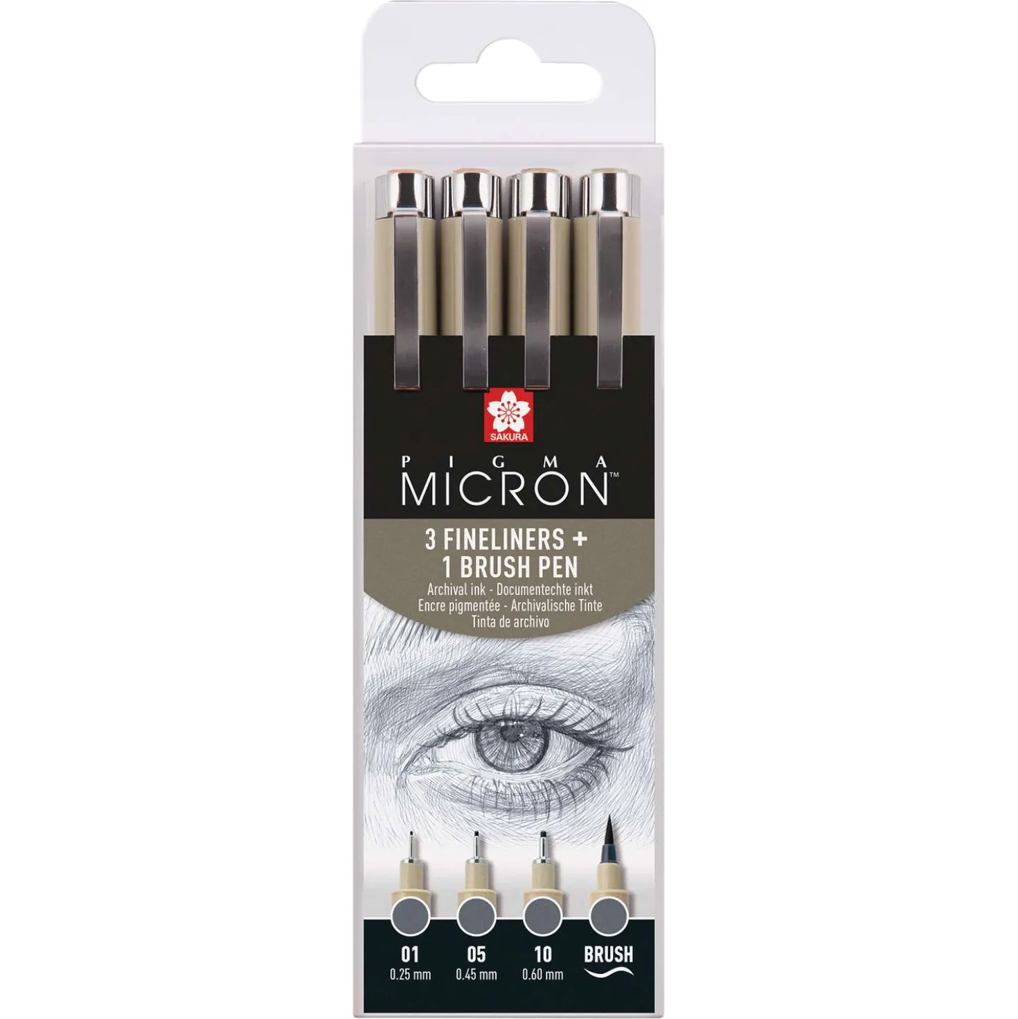 SAKURA® Pigma Micron™ Fineliner-Sets, Grautöne