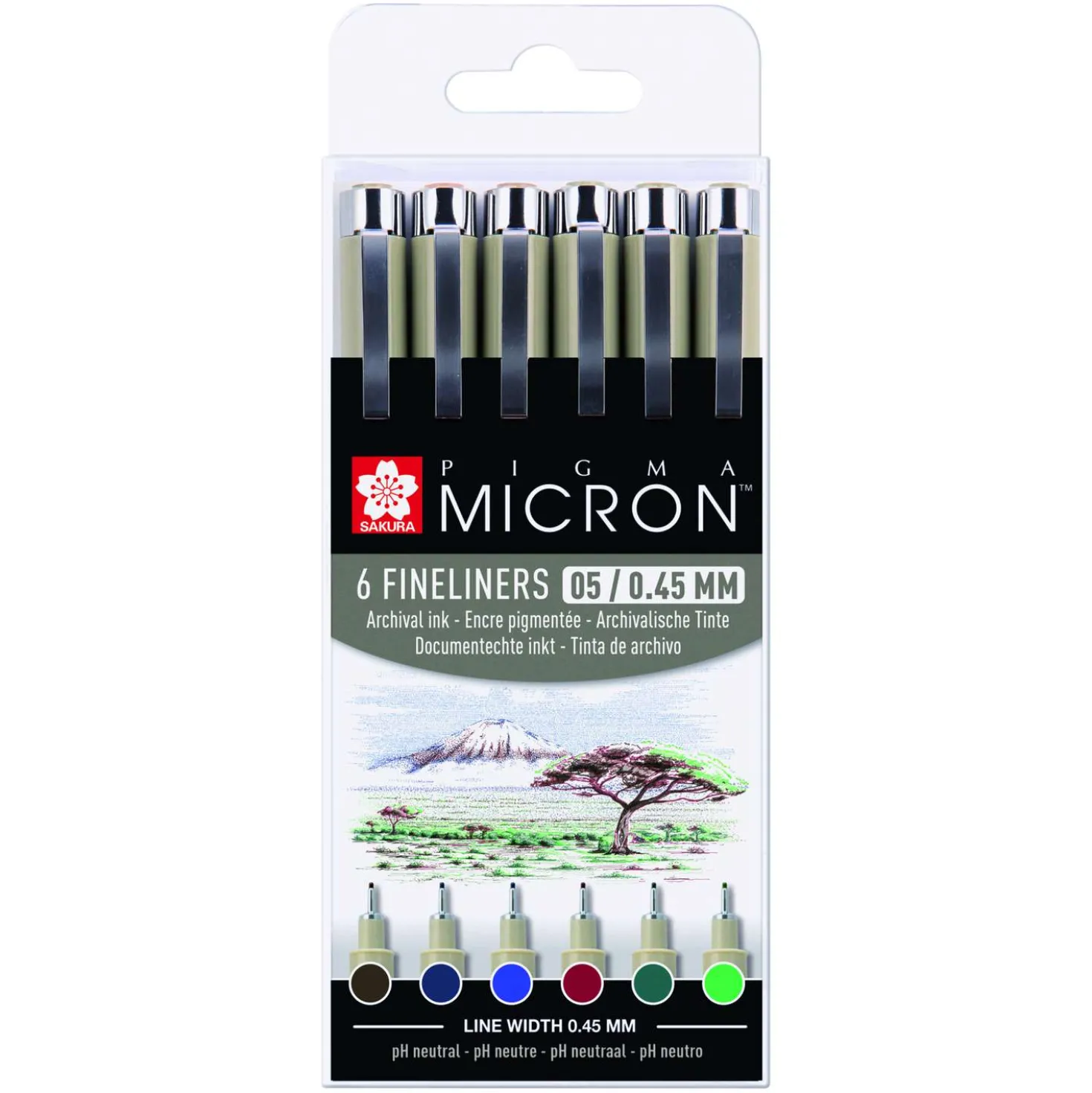 SAKURA® PIGMA® MICRON™ Fineliner 6er-Sets