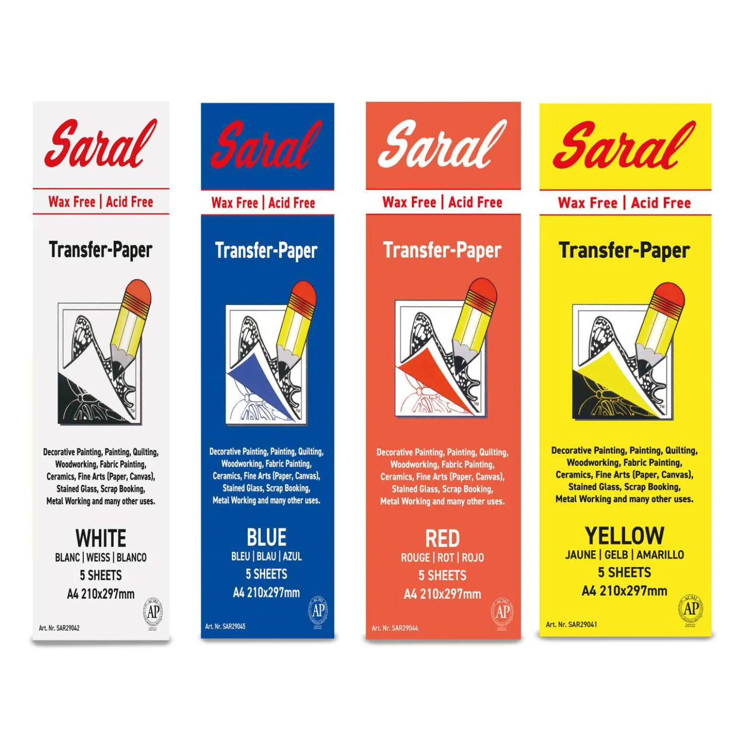 SARAL® Wachsloses Transfer-Papier, farbig