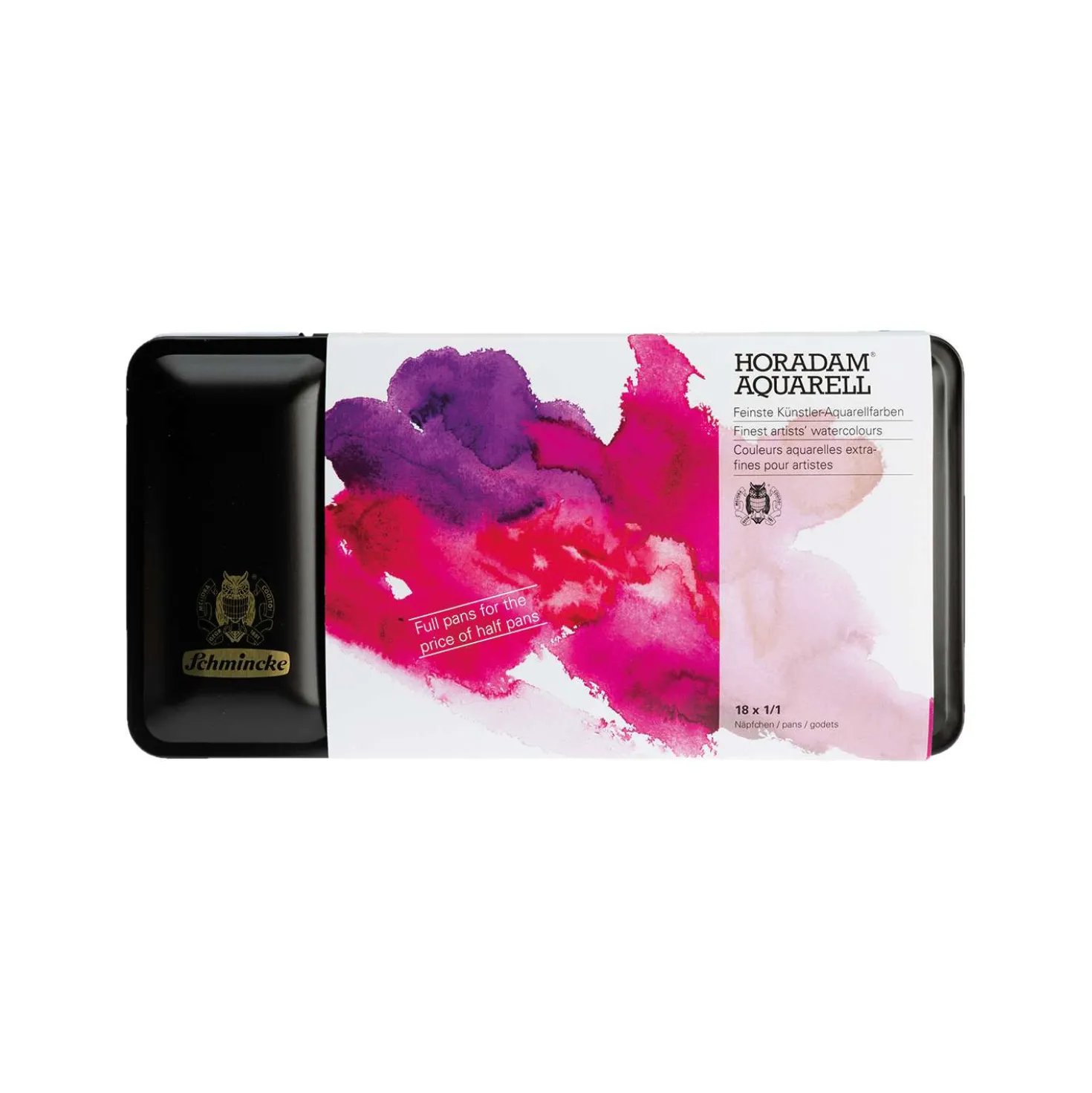 SCHMINCKE HORADAM® Aquarellkasten, 18 ganze Näpfchen