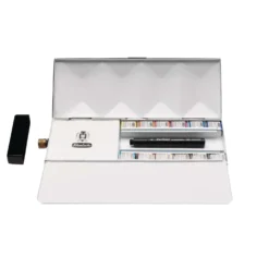 Schmincke HORADAM® AQUARELL, Metallkasten mit Wassertank und Reisepinsel