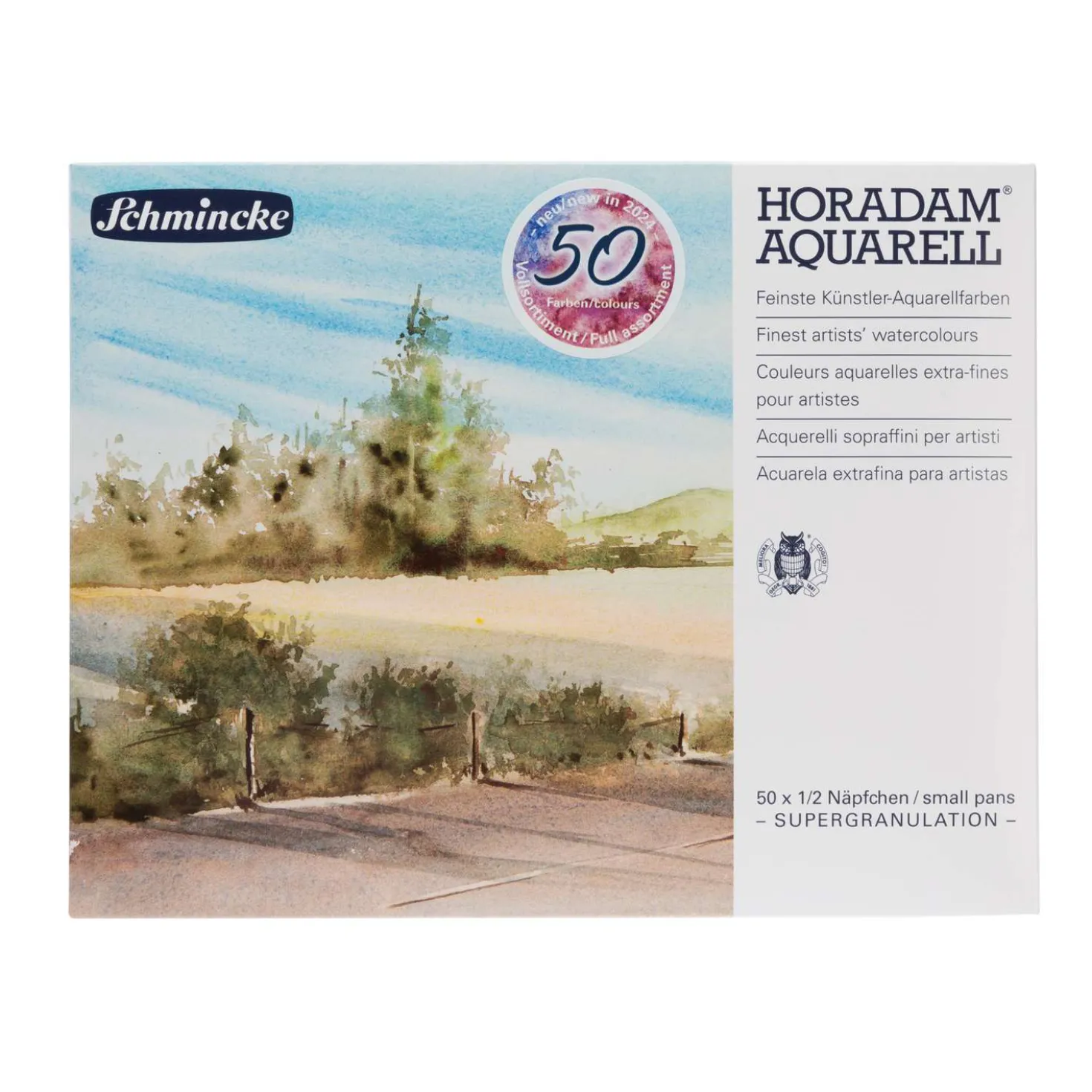 SCHMINCKE HORADAM® AQUARELL SUPER GRANULATION, 50er-Set Holzkasten