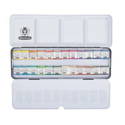 SCHMINCKE HORADAM® Feinste Künstler Aquarellfarben, Metallkasten mit halben Näpfchen