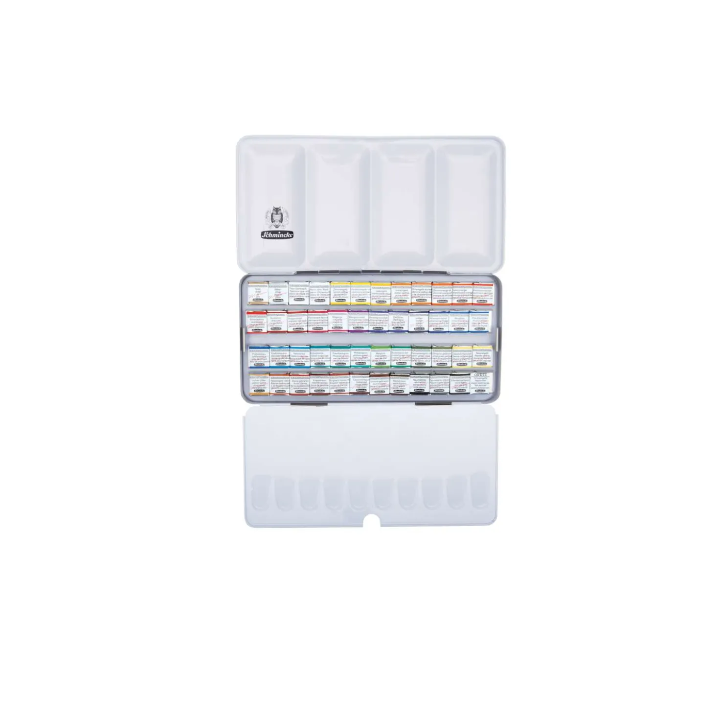 SCHMINCKE HORADAM® Feinste Künstler Aquarellfarben, Metallkasten mit halben Näpfchen