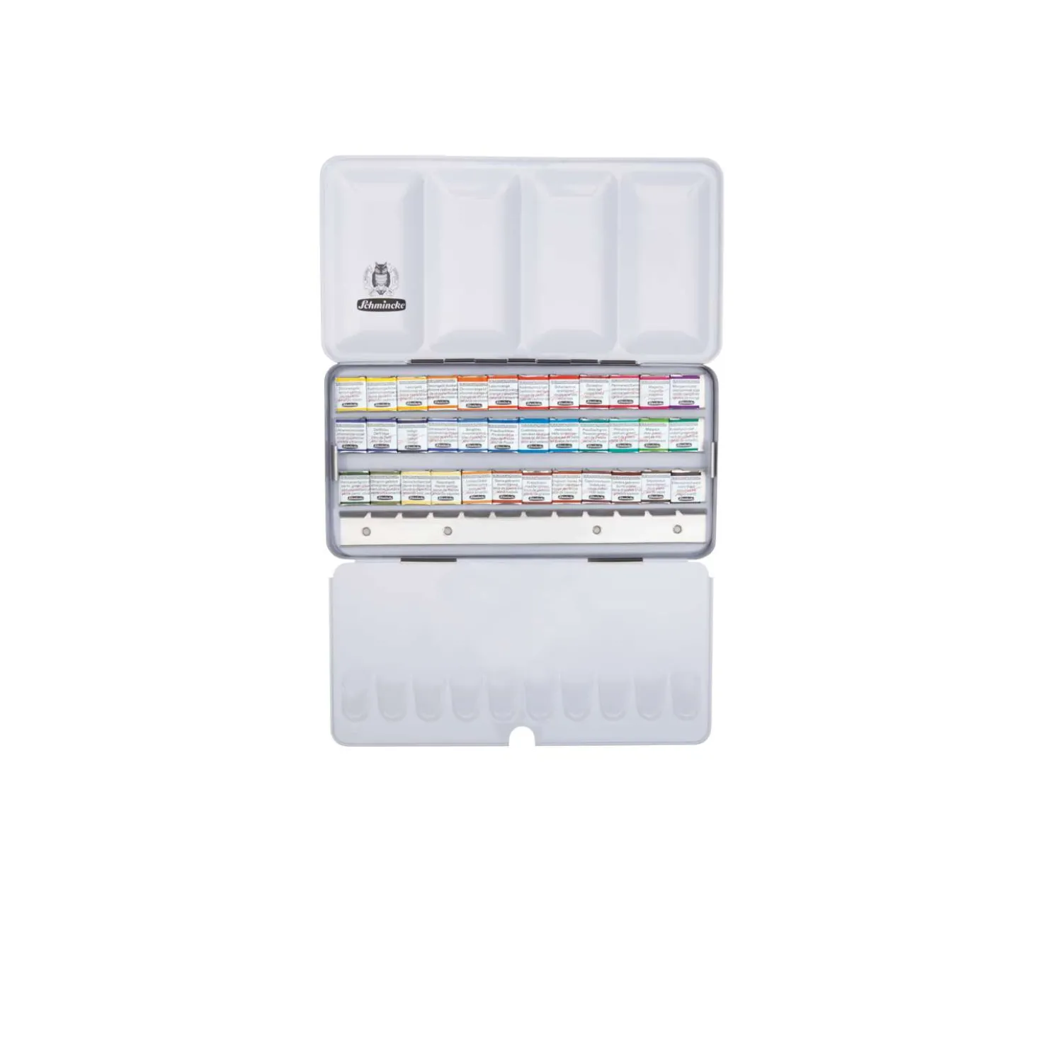 SCHMINCKE HORADAM® Feinste Künstler Aquarellfarben, Metallkasten mit halben Näpfchen