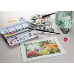 SCHMINCKE HORADAM® Feinste Künstler Aquarellfarben, Metallkasten mit halben Näpfchen