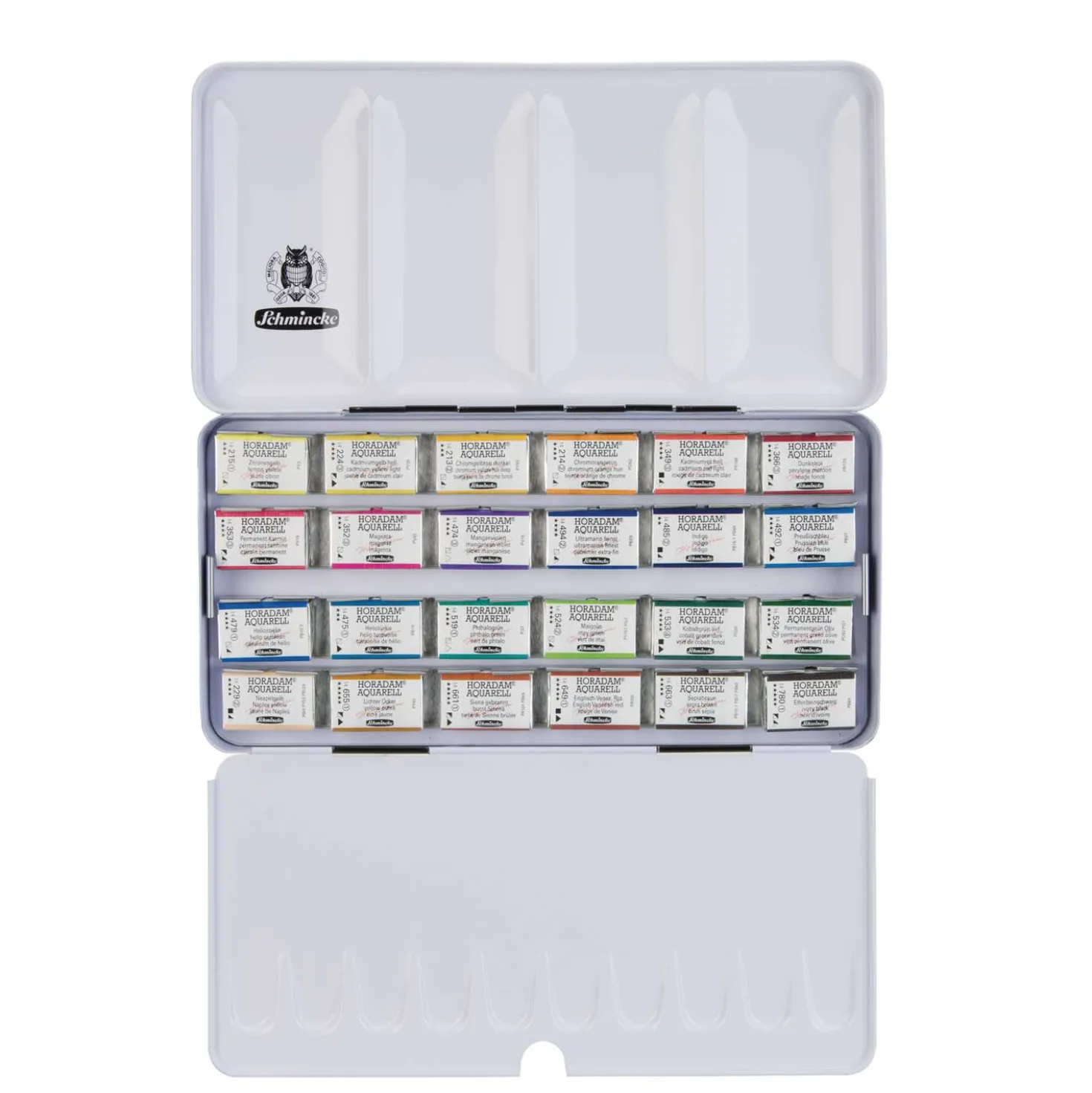 SCHMINCKE HORADAM® Feinste Künstler Aquarellfarben, Metallkästen mit ganzen Näpfchen