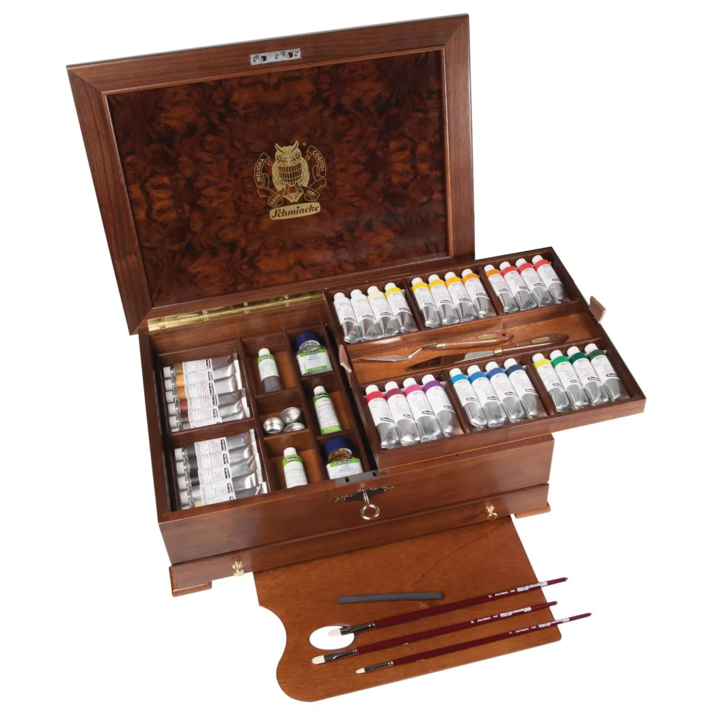 SCHMINCKE MUSSINI® Edelholztruhe Ölfarben-Set
