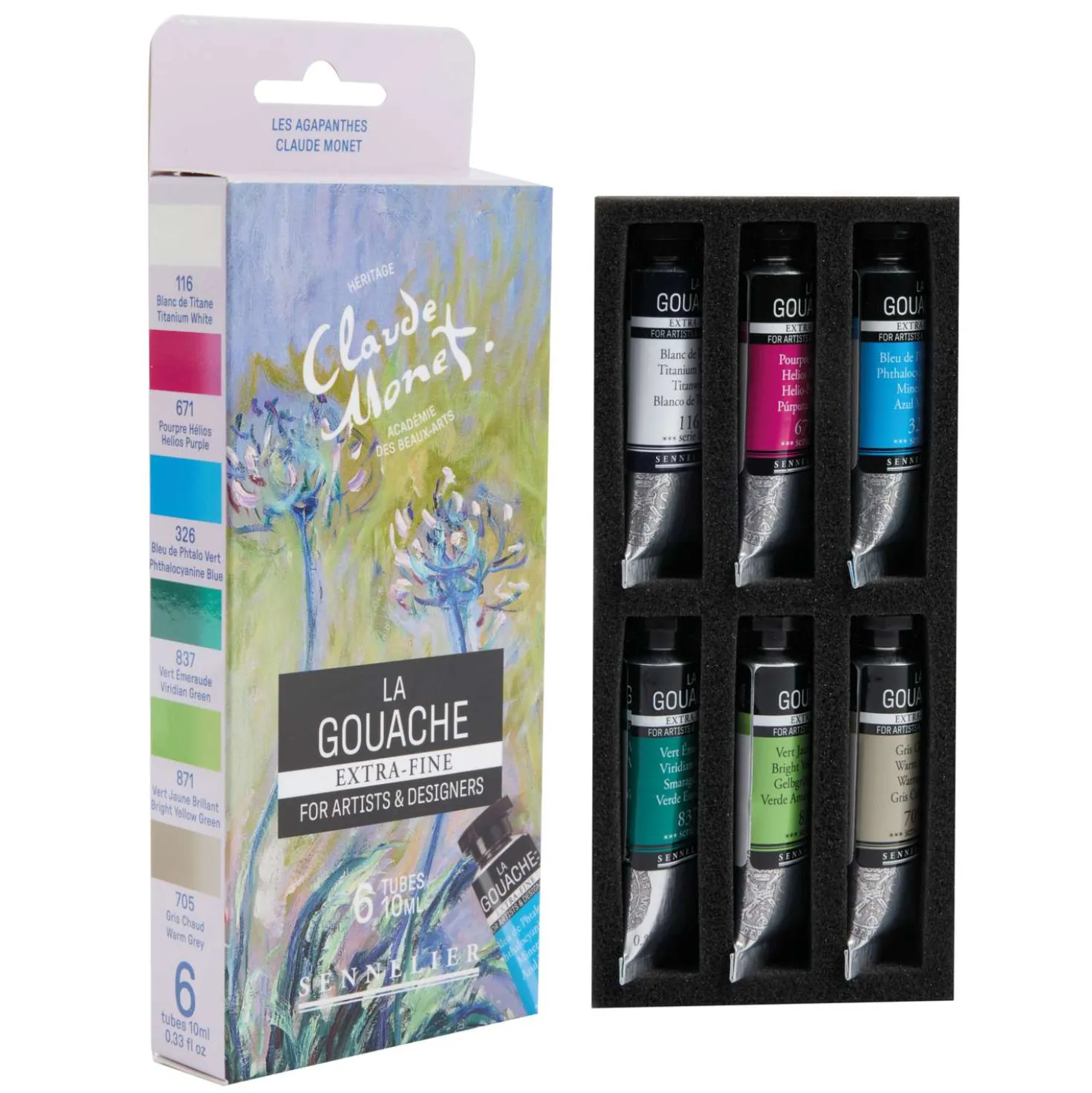SENNELIER extrafeine Gouache Sonderedition "Claude Monet"-Set, Agapanthus