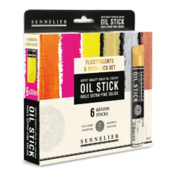 SENNELIER OIL STICKS Fluorescent & Metallics Set