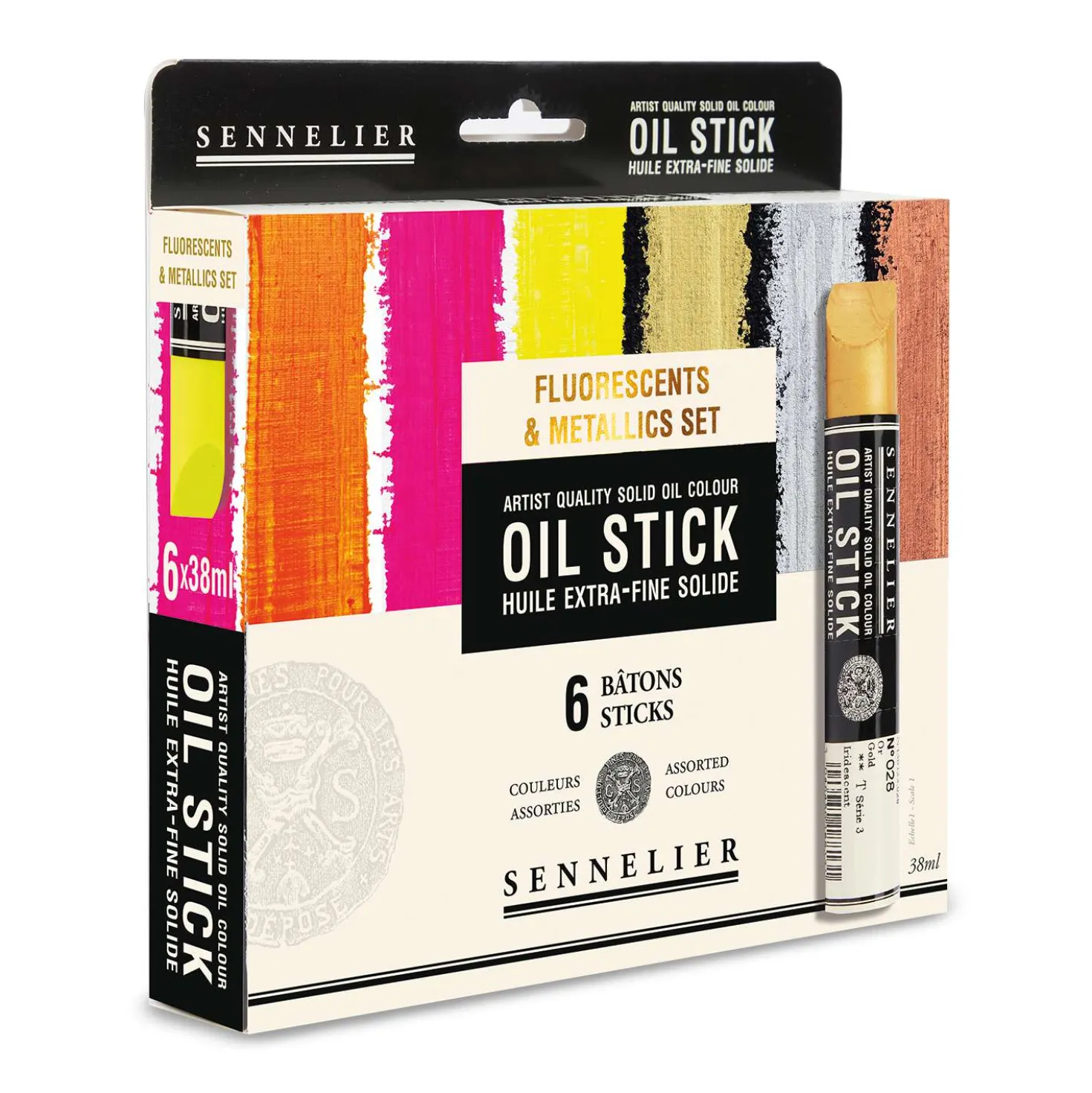 SENNELIER OIL STICKS Fluorescent & Metallics Set