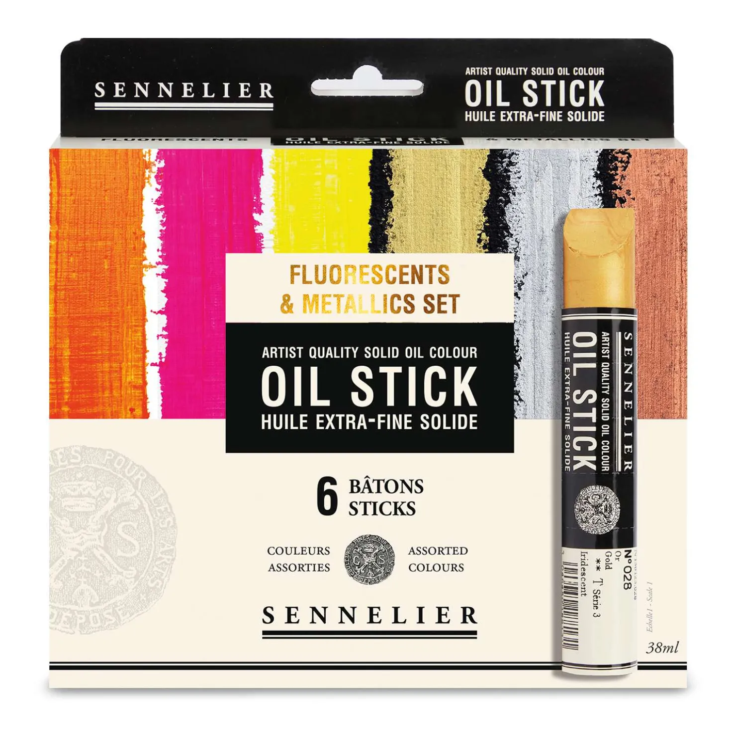 SENNELIER OIL STICKS Fluorescent & Metallics Set