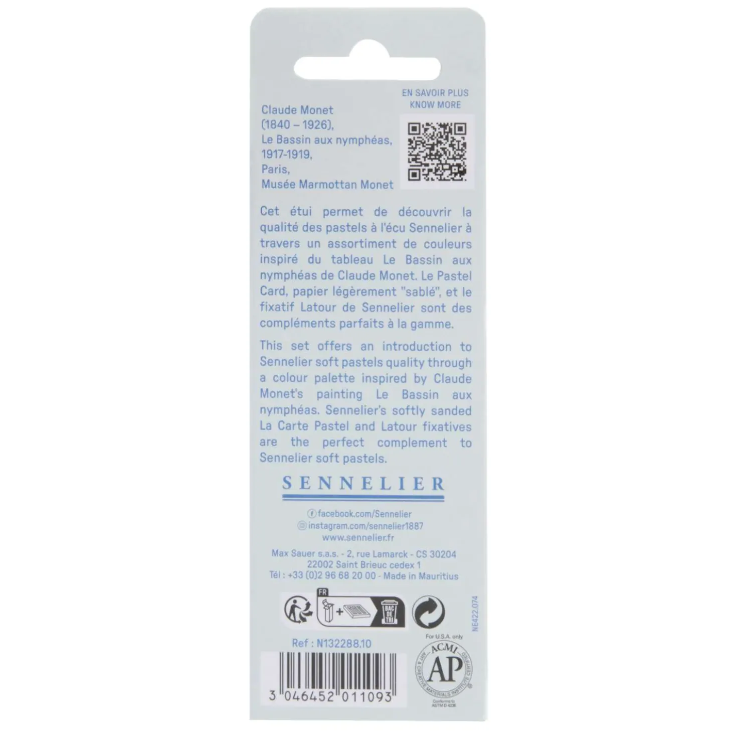 SENNELIER PASTELS À L'ÉCU Künstlerpastelle "Claude Monet"-Set, Seerosen
