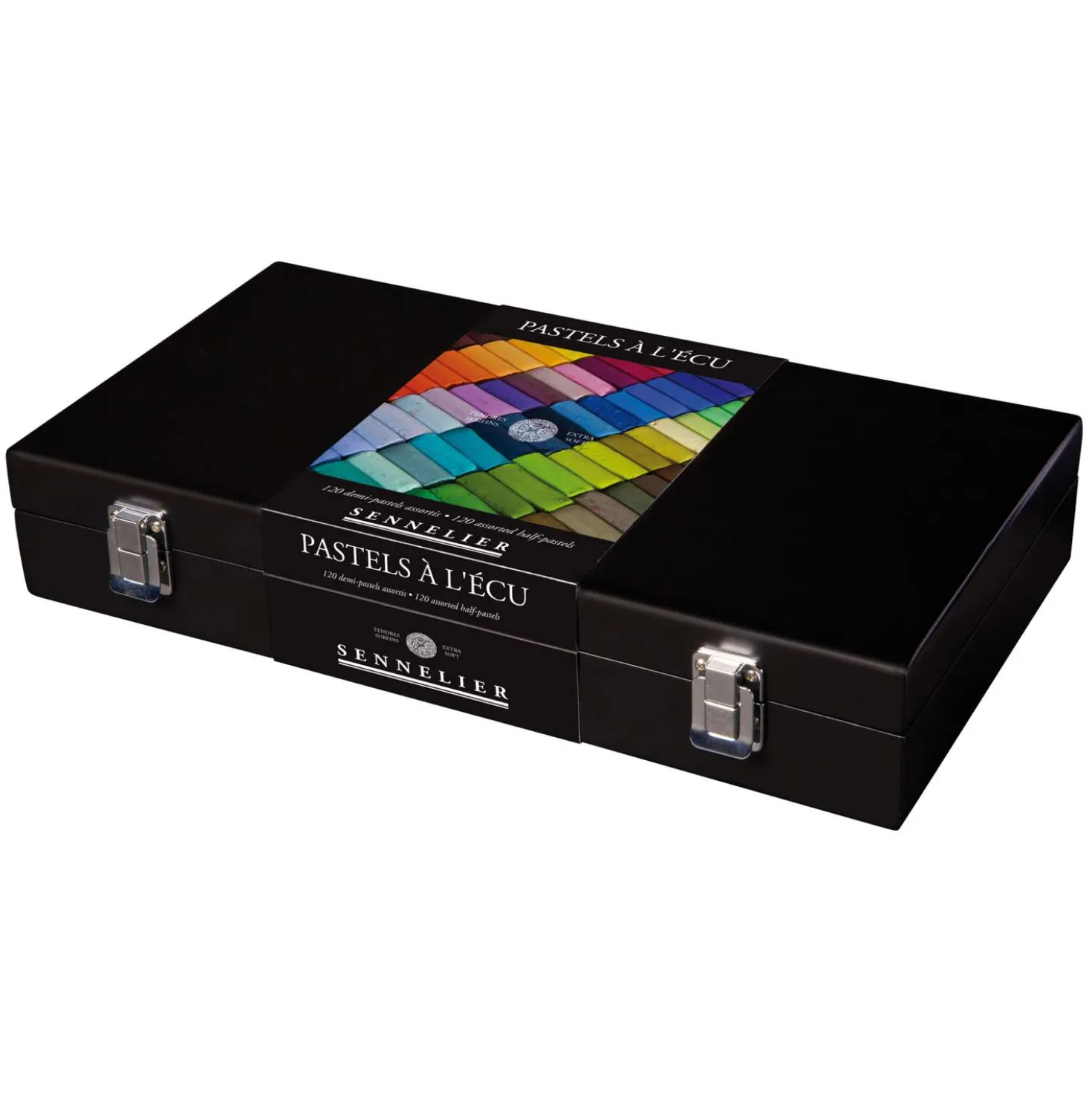 SENNELIER PASTELS À L'ÉCU Künstler-Pastellkreiden, Holzkoffer
