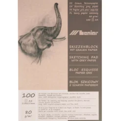 Skizzenblock 100% mit graubraunem ökologischen Recycling Papier
