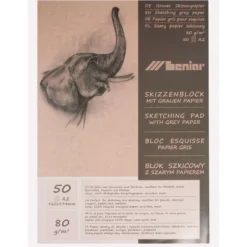 Skizzenblock 100% mit graubraunem ökologischen Recycling Papier