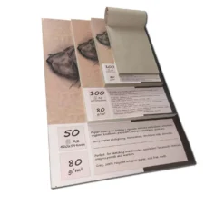 Skizzenblock 100% mit graubraunem ökologischen Recycling Papier