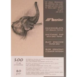 Skizzenblock 100% mit graubraunem ökologischen Recycling Papier